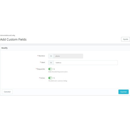 Módulo de registro ampliado