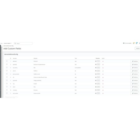 Módulo de registro ampliado