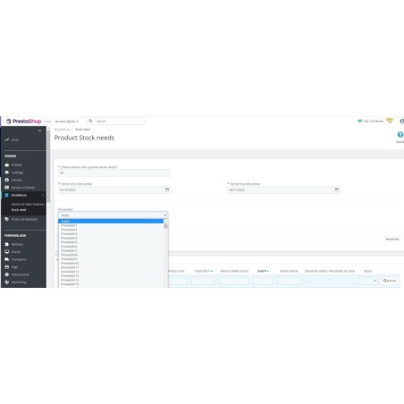 Estimaciones de stock